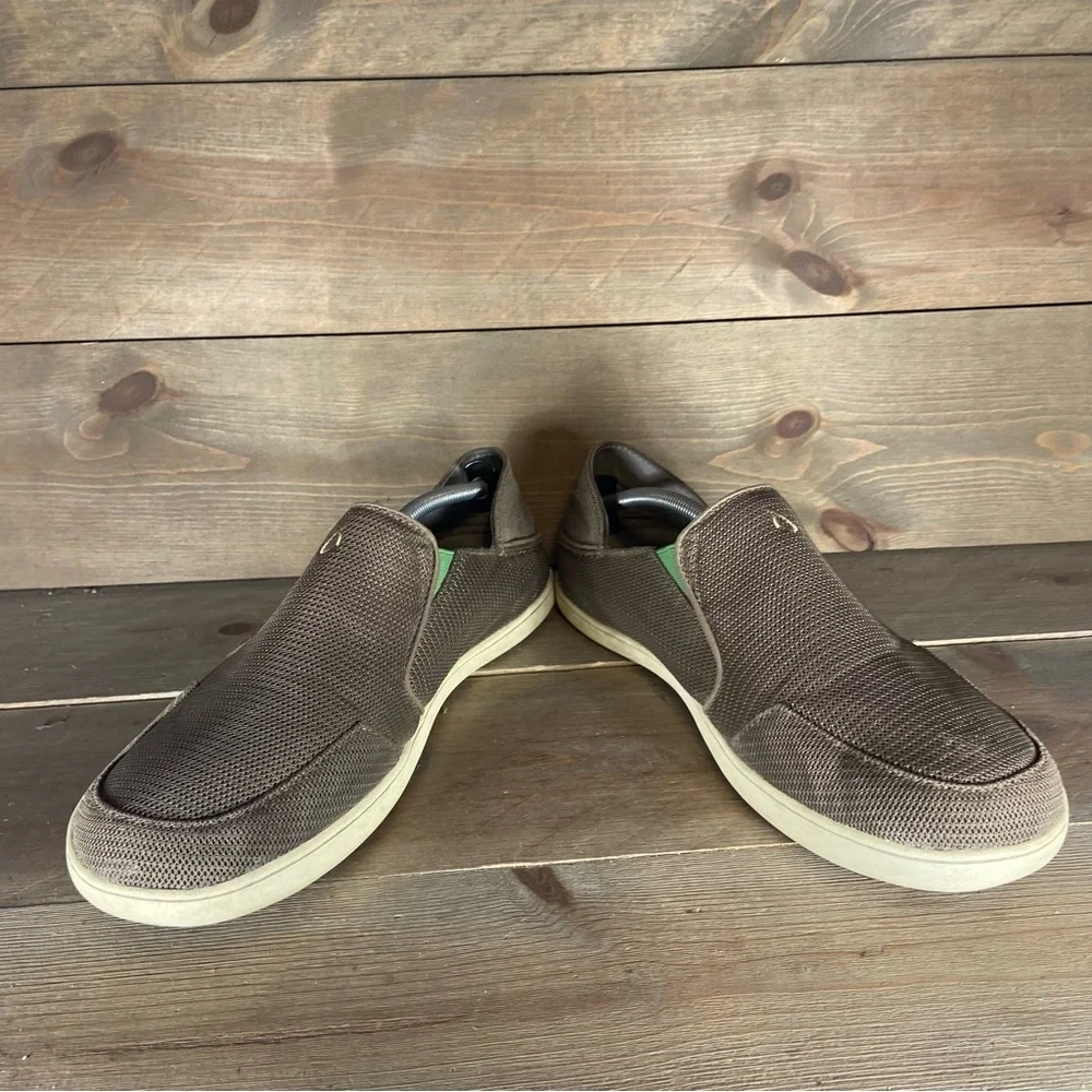 Olukai nohea mesh Mens size 11 shoes brown slip on comfort sneakers